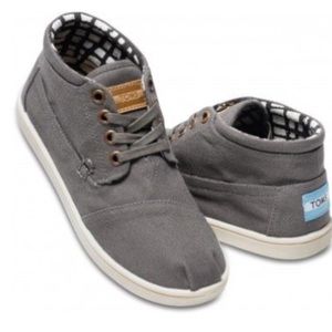Toms Botas Kids Youth High Top Casual Shoes in Ash Grey - Size Youth 12.5 NEW!